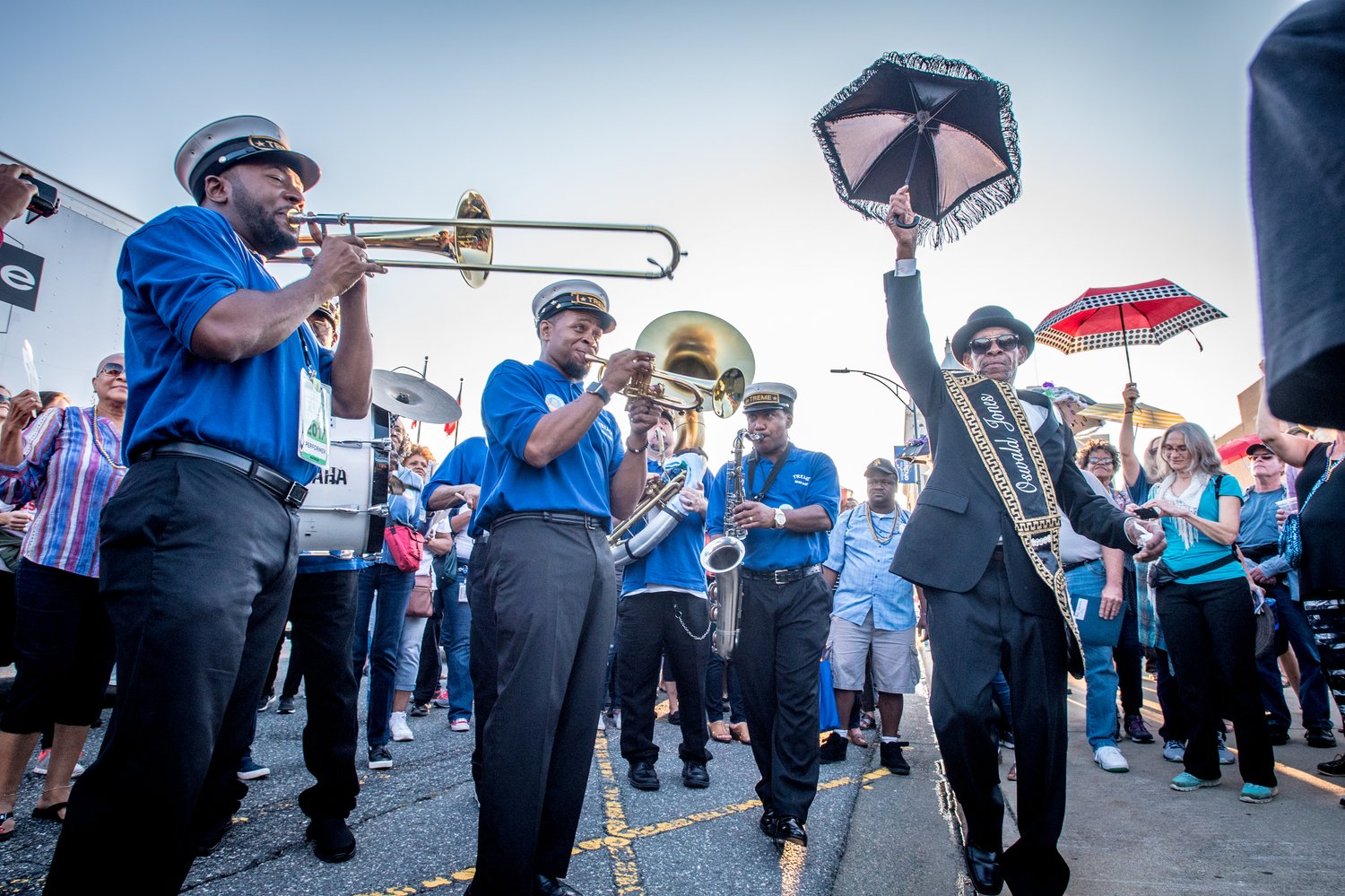 The Tremé Brass Band performing, showcasing the festival's rich musical diversity.